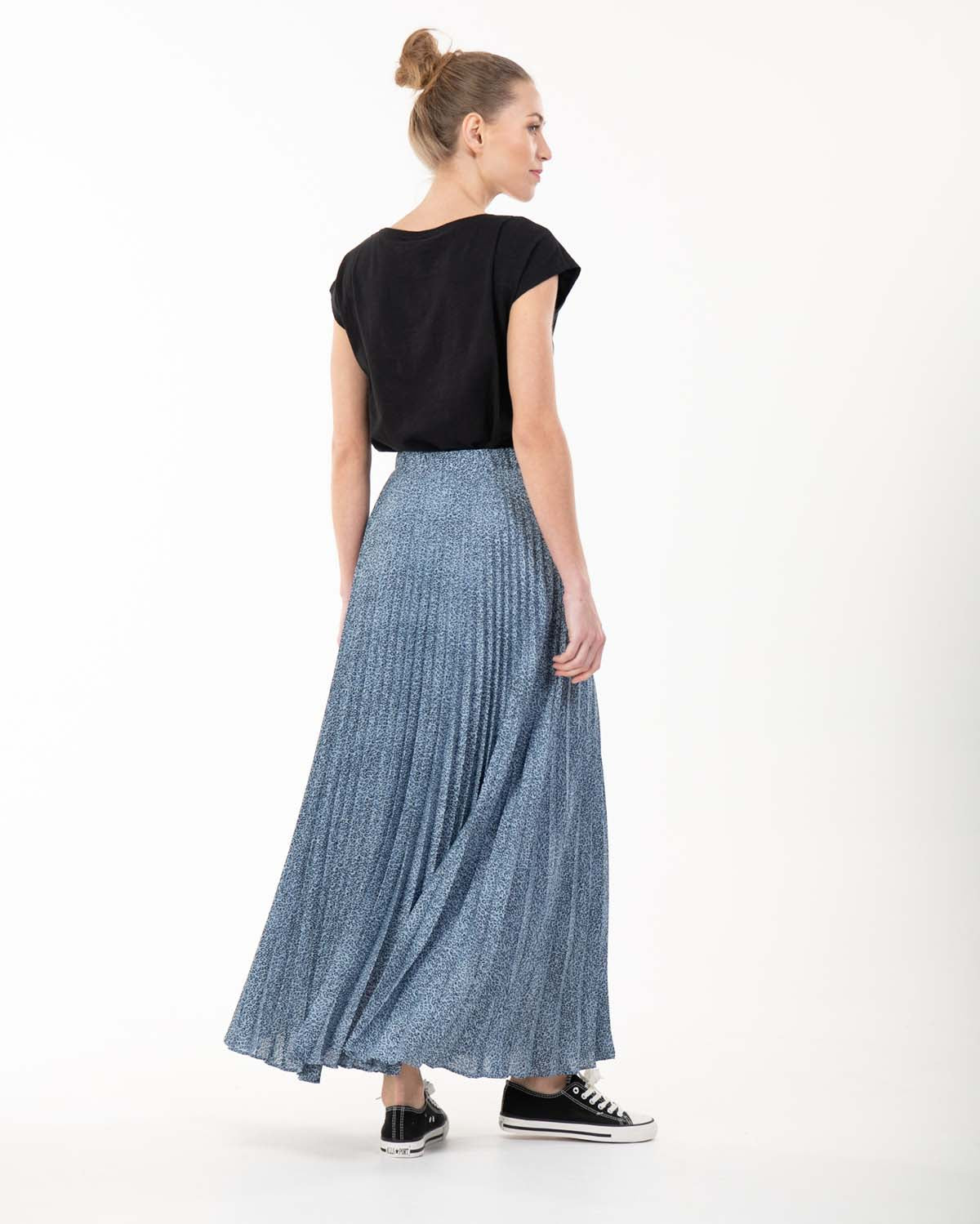 Sample Sale - Maxi Skirt, Blue Leopard