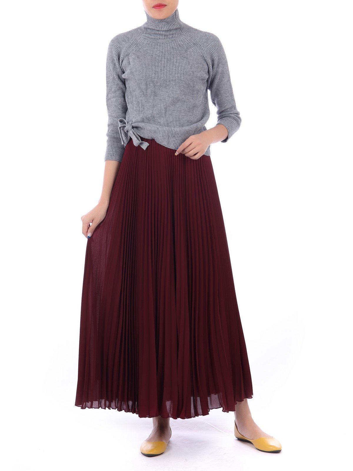 pleated maxi skirt 30