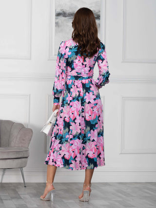 Jolie Moi Vivian Long Sleeve Dress, Pink Animal – Jolie Moi Retail