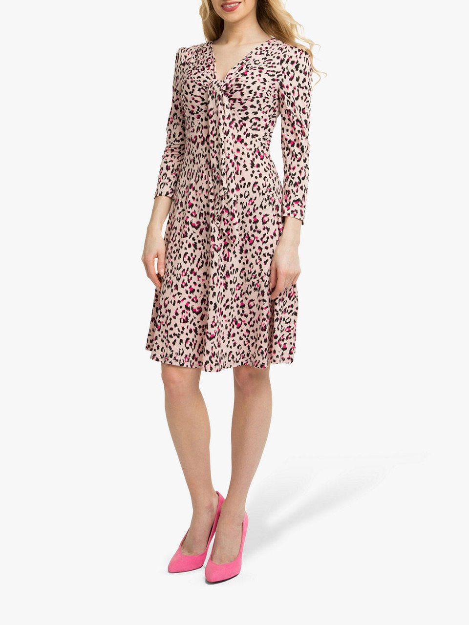 jolie moi leopard print dress