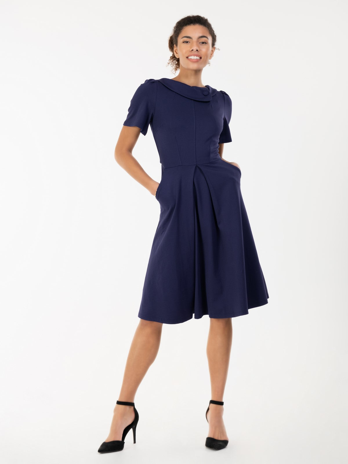 Jolie Moi Bay Peter Tea Dress,  Navy