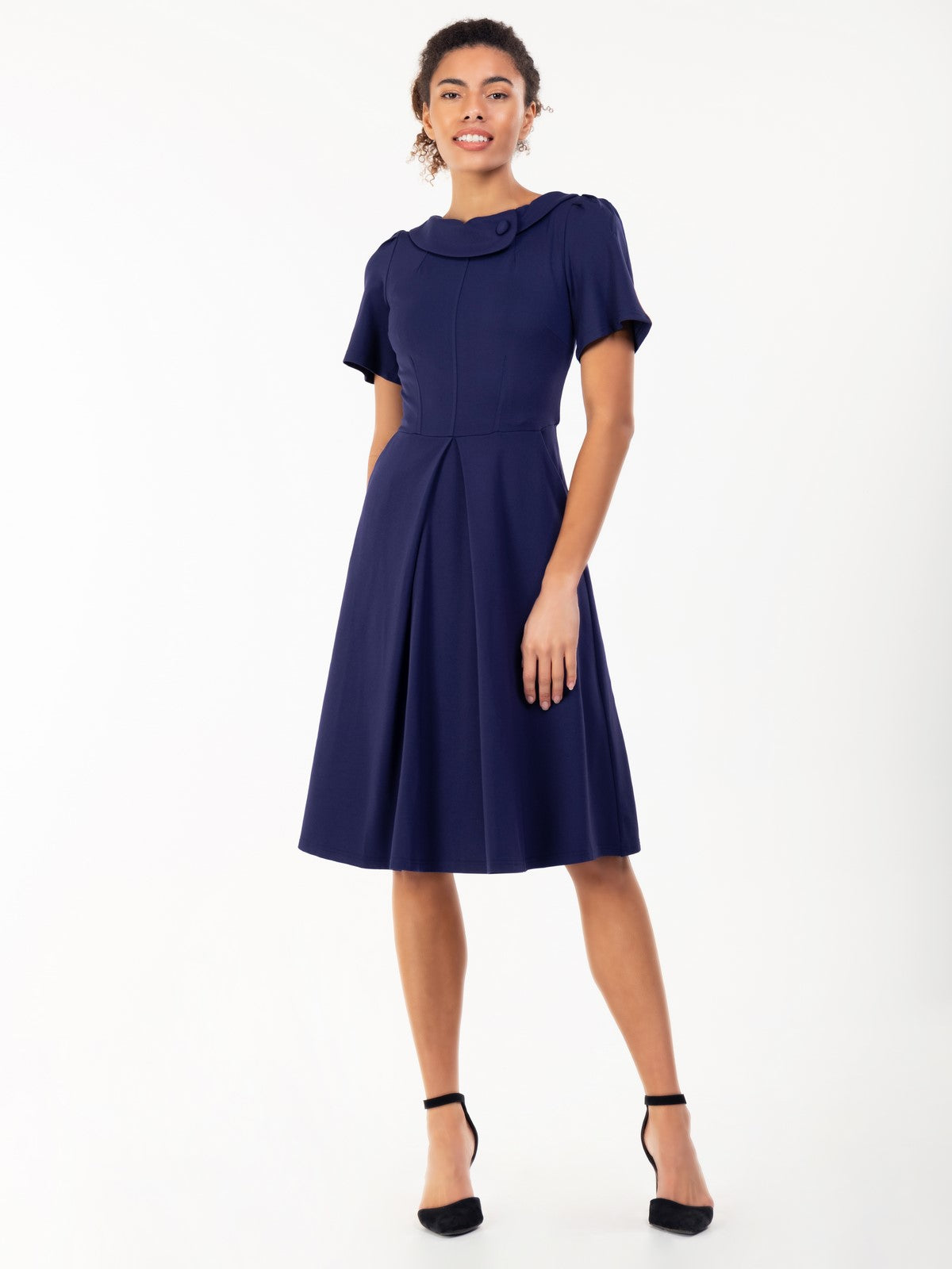 Jolie Moi Bay Peter Tea Dress,  Navy