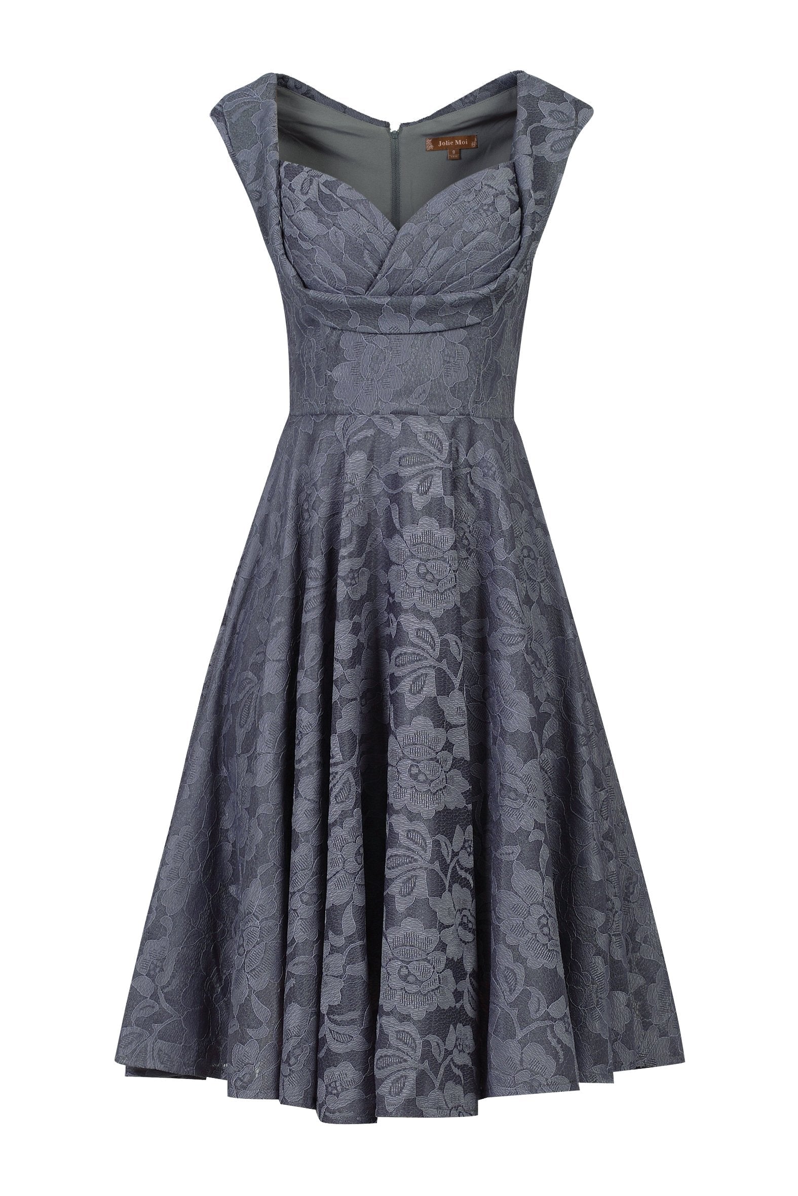 Ruched Crossover Bust Prom Dress, Grey