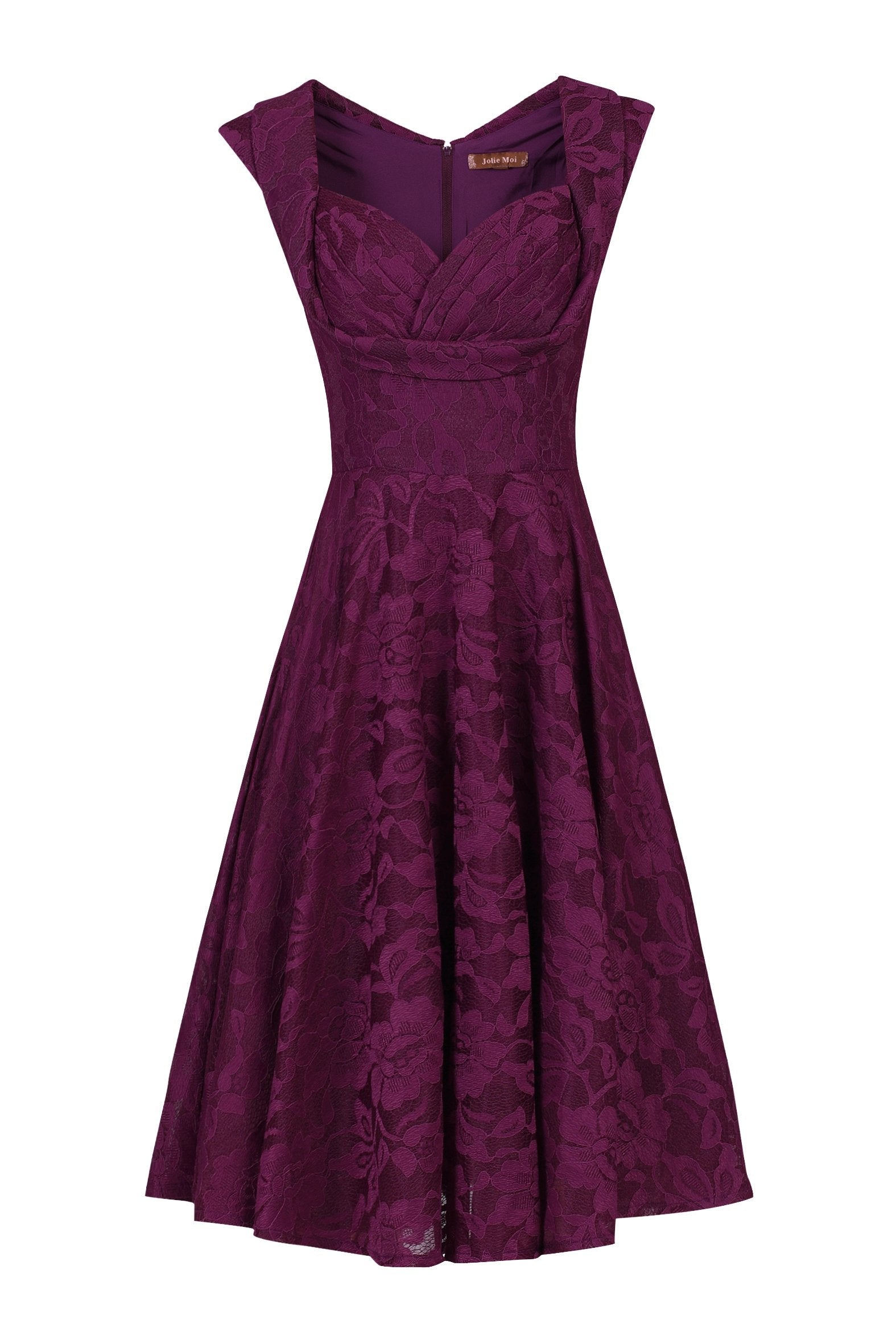 Ruched Crossover Bust Prom Dress, Dark Purple