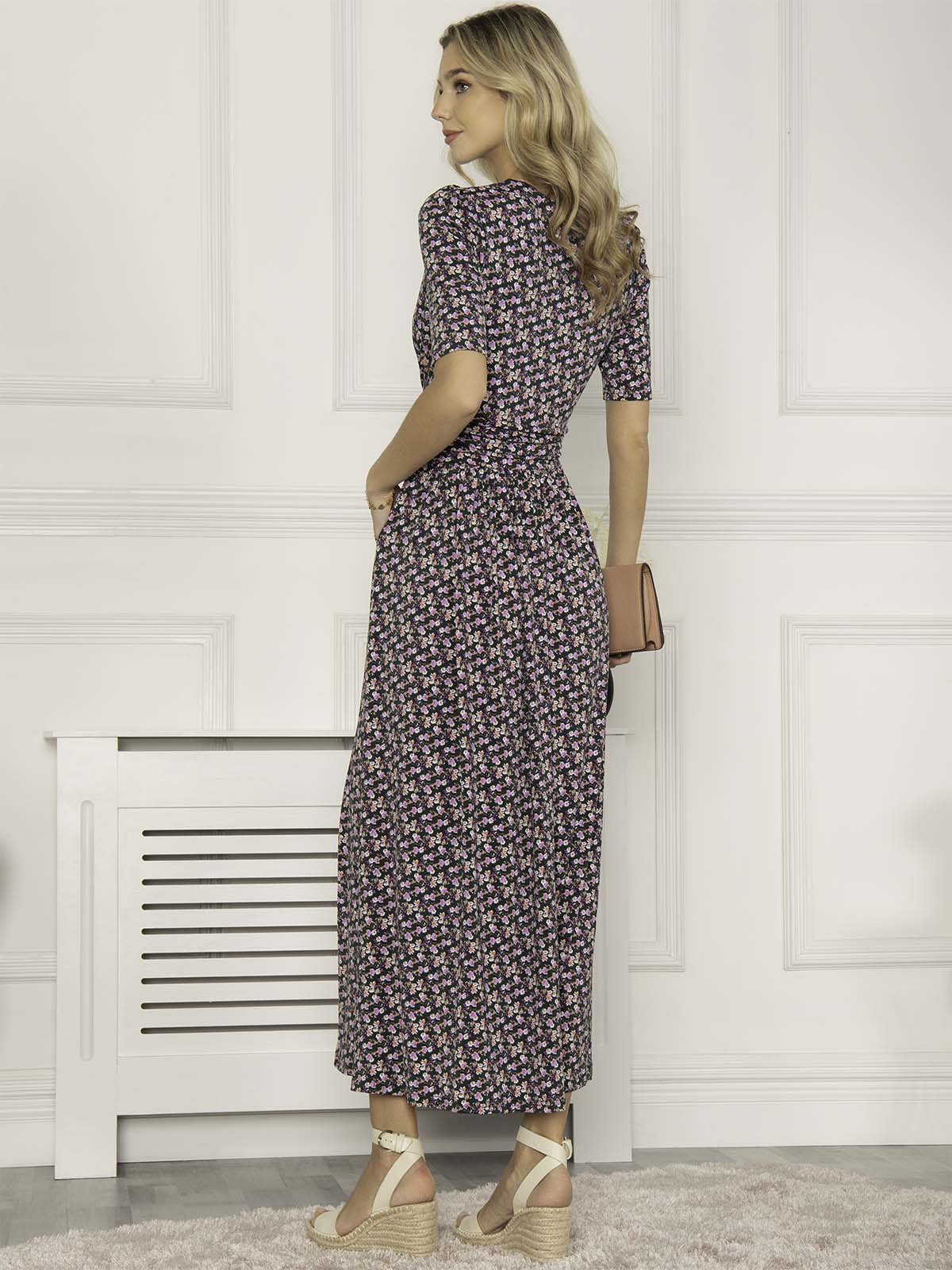 Jolie Moi Beatrice Jersey Maxi Dress, Green Floral