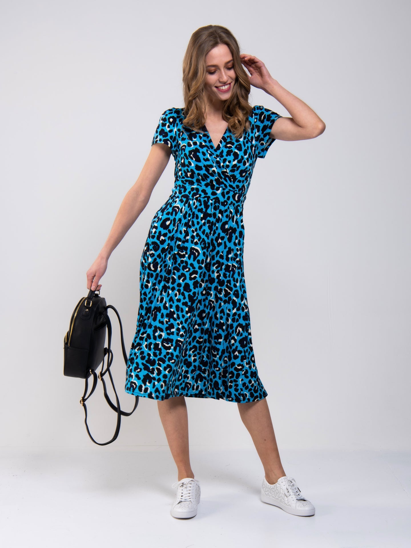 jolie moi leopard print dress