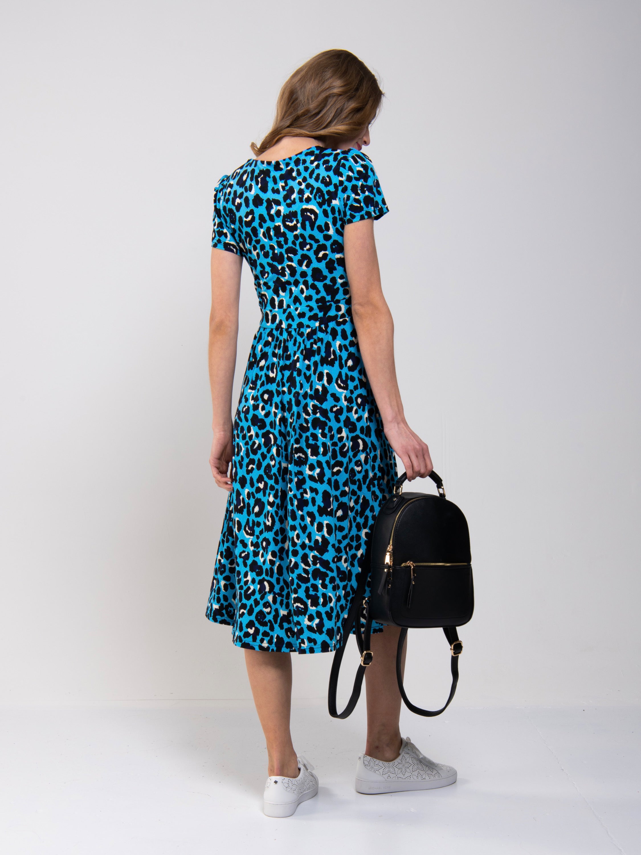 Leopard Print Fit and Flare Dress