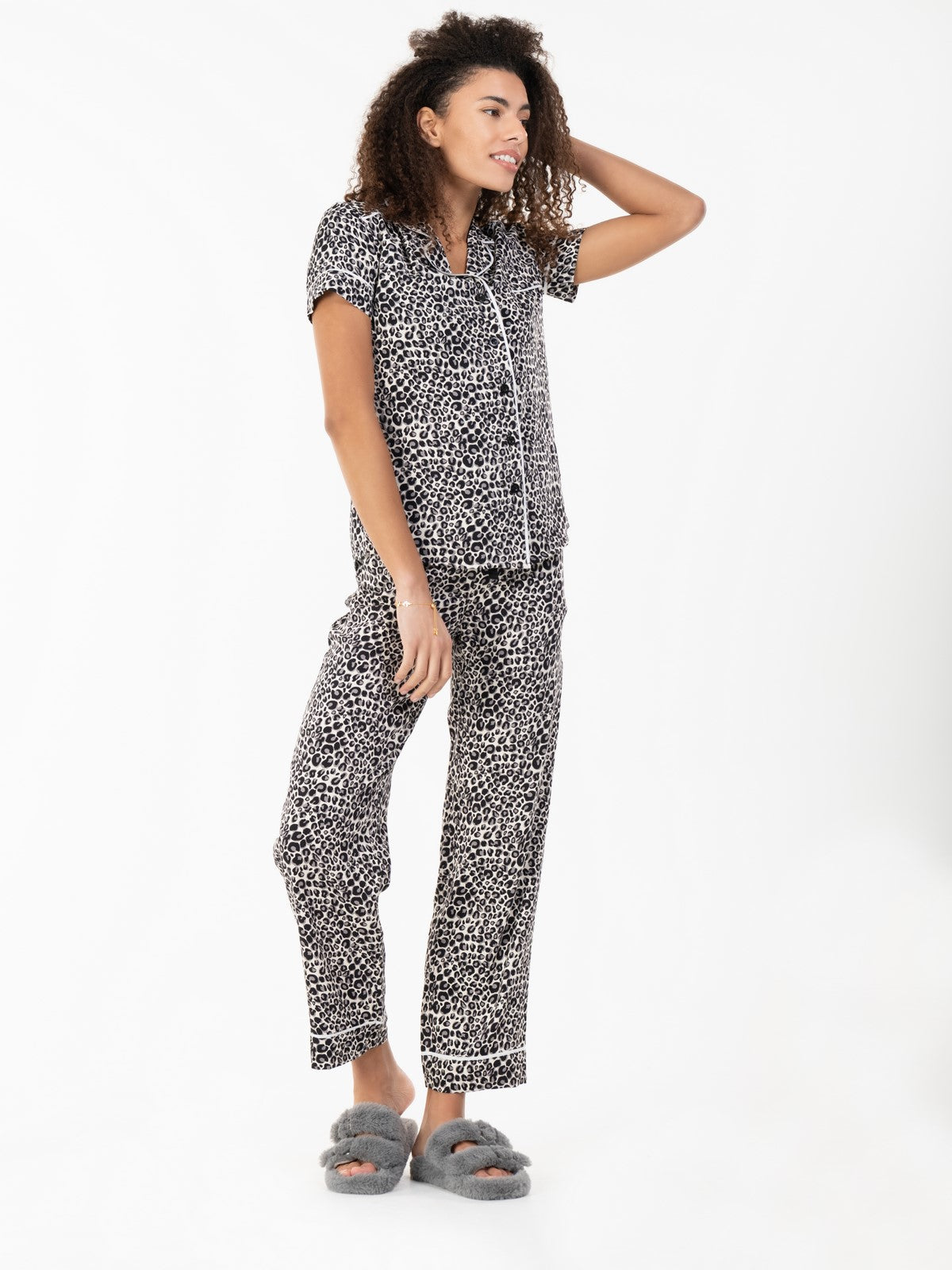 Short Sleeve Pyjama Set, Neutral Animal