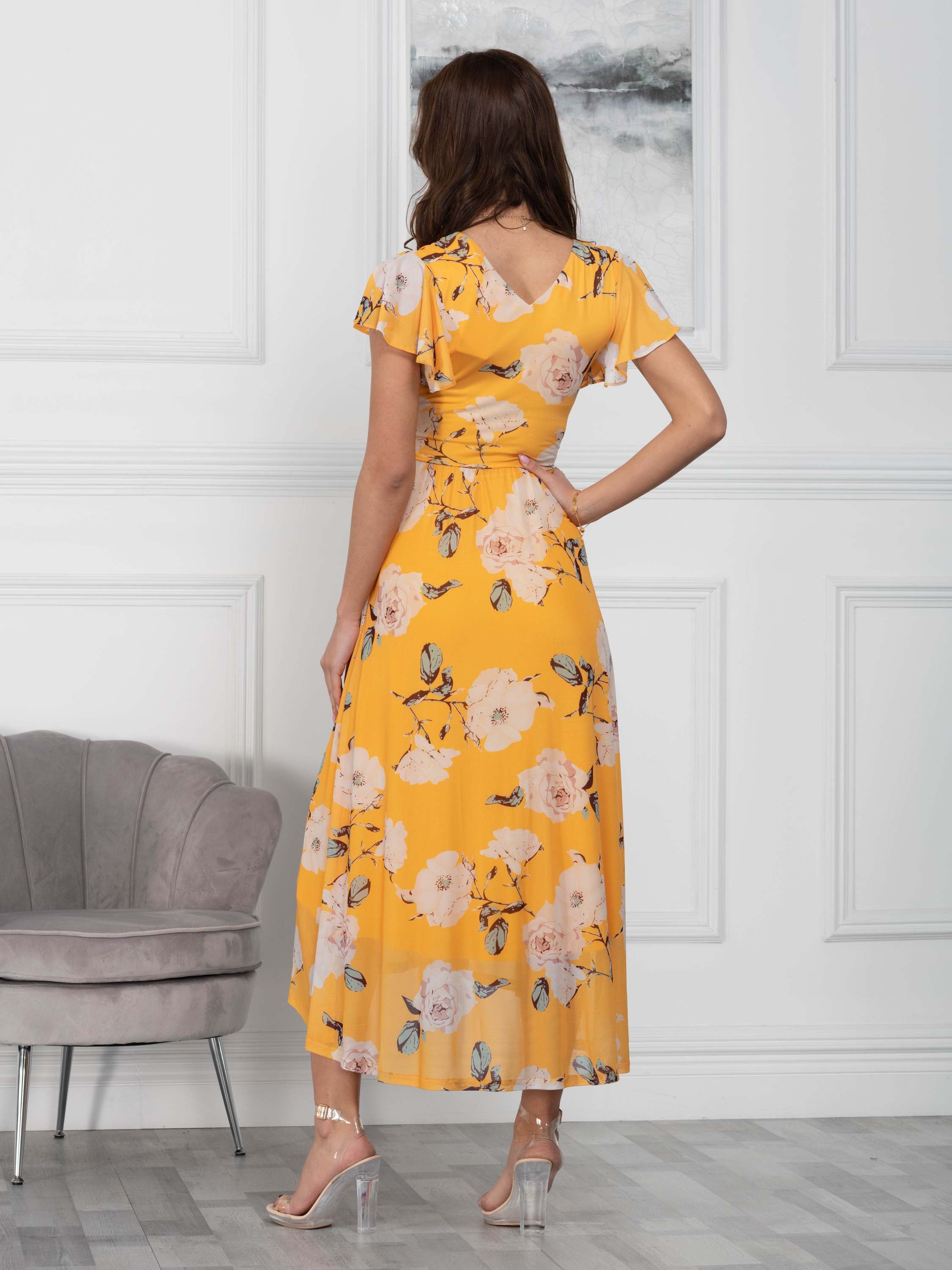 Sample Sale - Maxi Dress, Yellow Floral