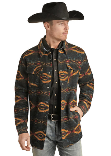 Rock & Roll Men's Aztec Bomber Coat