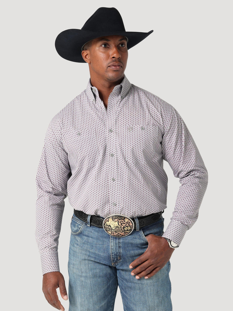 Wrangler George Strait Collection Purple Button Down Western Shirt – Cowboy  Swagger