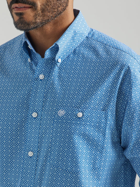 Wrangler Men's Classic Long Sleeve Button Shirt Blue – Cowboy Swagger