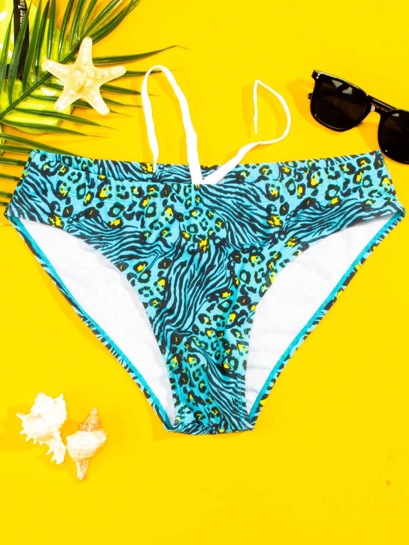 Leopard Print Swim Brief