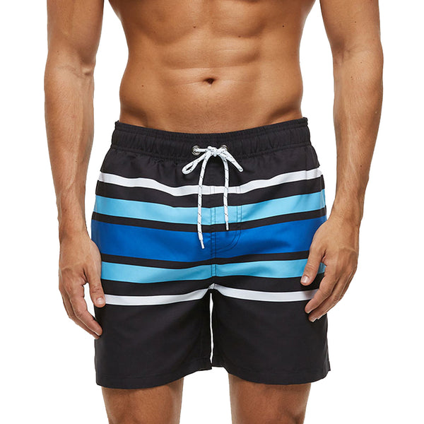 Blue and White Stripe Swim Shorts – wavesandtrunks