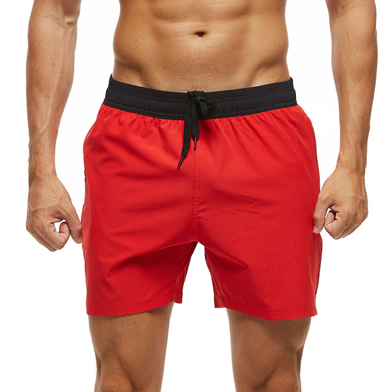 Red and Black Draw String Swim Shorts – wavesandtrunks