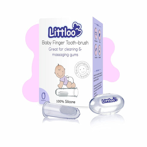 LITTLOO Silicone Baby Finger Toothbrush