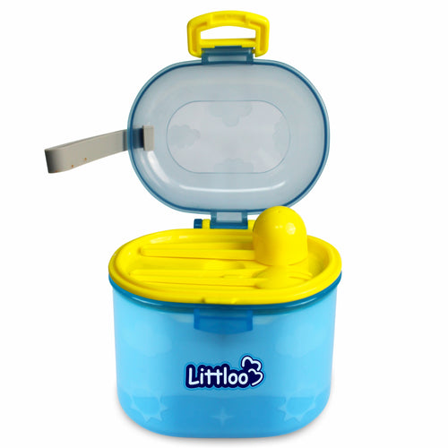 Littloo Baby Formula Box with Spoon and Fork | Blue