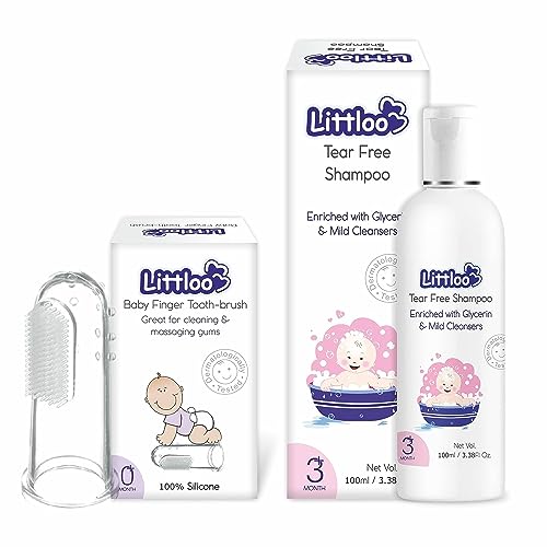Baby Finger Toothbrush & Tear-Free Kids Shampoo Set