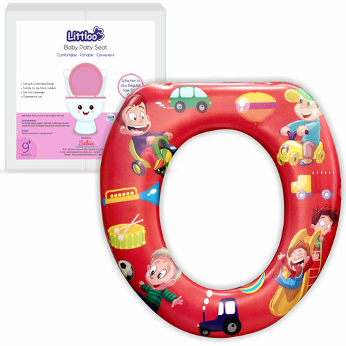 Littloo Baby Potty Seat - Comfort and Confidence for Your Toddler's Potty Training Journey - Red