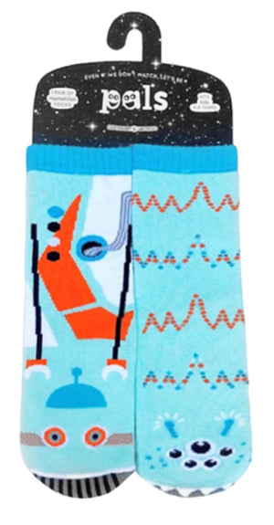 PALS SOCKS Brand Unisex GHOST & SKELETON Mismatched Gripper Bottom