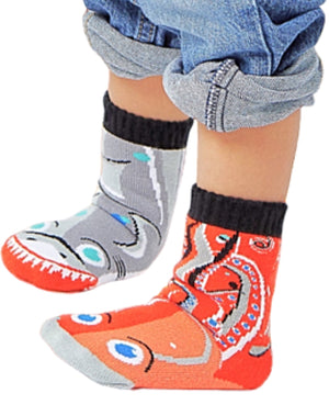 SQUID SOCKS Brand Unisex INFANT/TODDLER 3 Pair Of STAY ON Socks