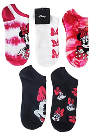 NEW Girls SMALL 6-10.5 Disney Minnie Mouse 6-Pair No Show Socks