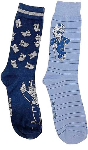 MONOPOLY Board Game Men's WINDFALL OF CASH Socks ODD SOX Brand