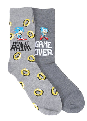 SONIC THE HEDGEHOG MEN'S SHADOW 360 CREW SOCKS BIOWORLD BRAND