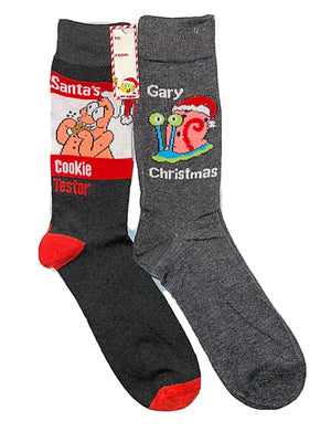 Spongebob SquarePants Men's Christmas Socks Santa Bob 'Ho HO Ho