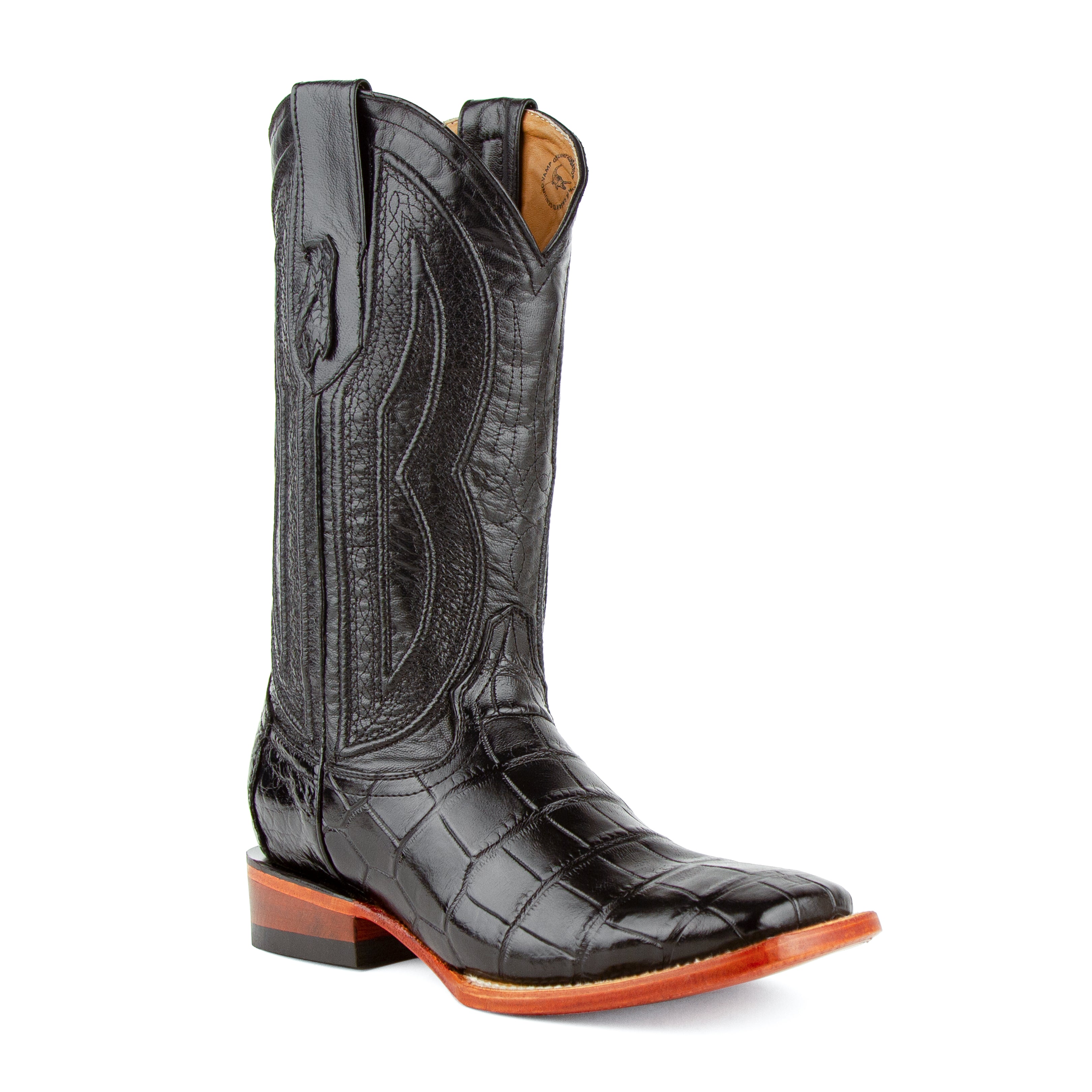 gator belly square toe boots