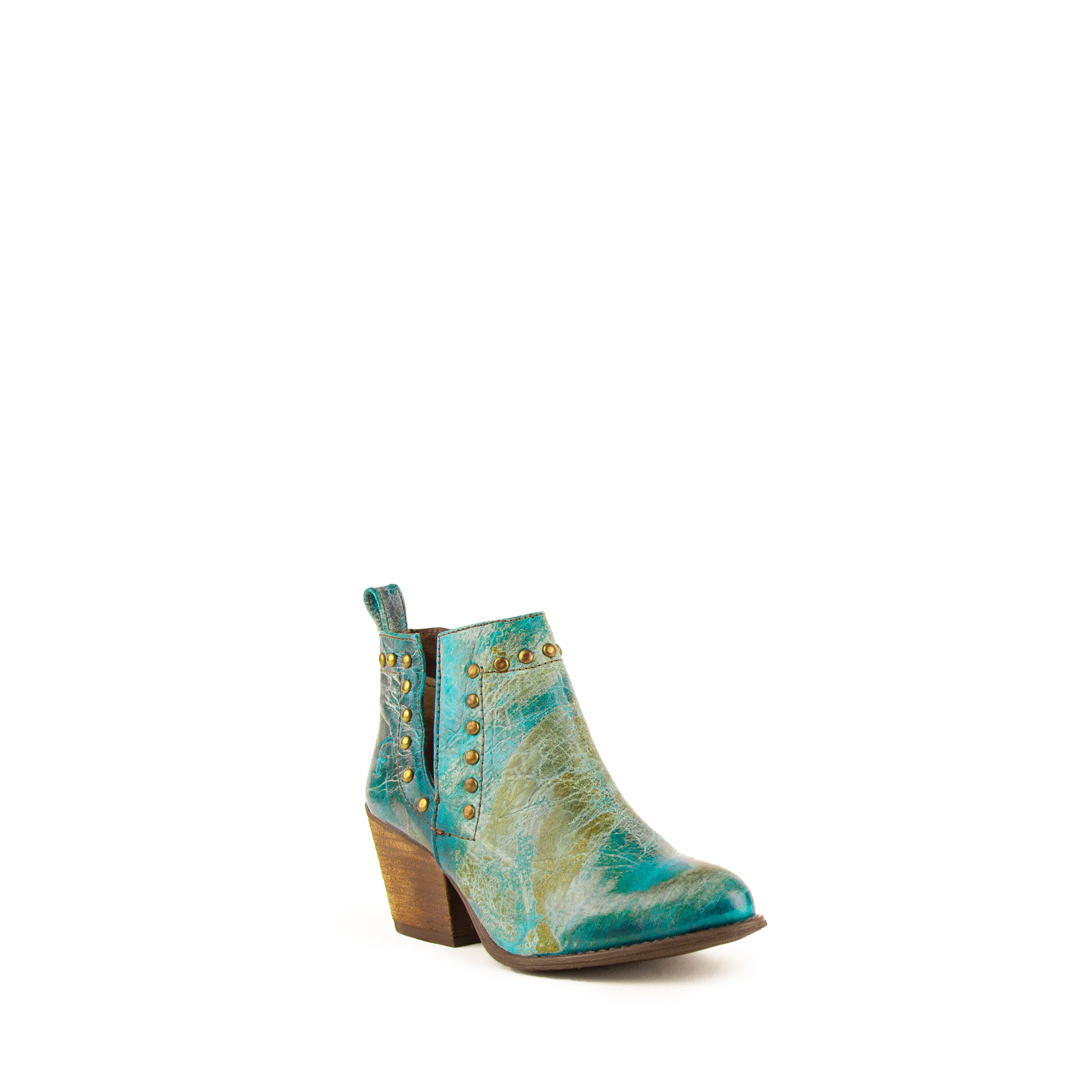 turquoise leather boots