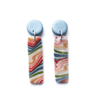 Rainbow Ribbons GLOSS Rectangle Earrings