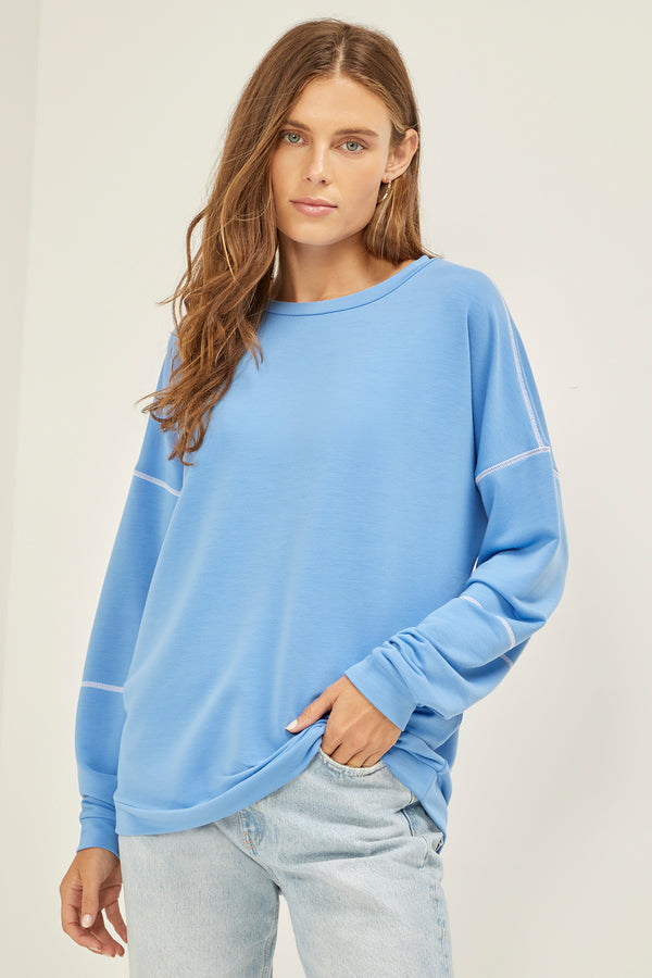 Recycle Flatlock Sweatshirt - Three Dots