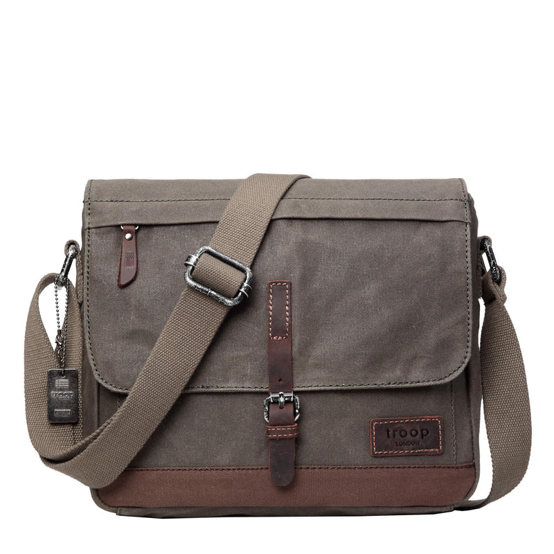 Premium Quality TRP0443 Troop London Heritage Canvas Leather Messenger ...