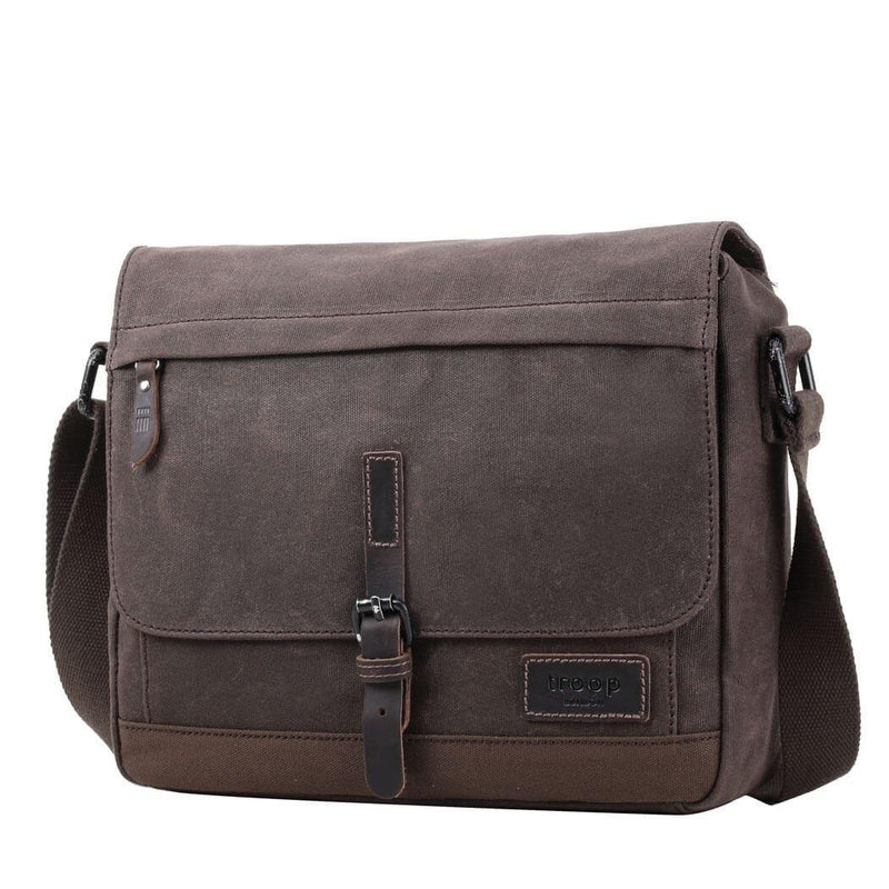 Premium Quality TRP0443 Troop London Heritage Canvas Leather Messenger ...