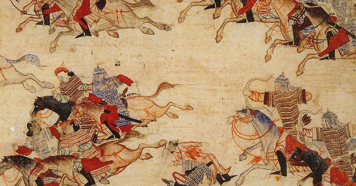 Mongols on horseback