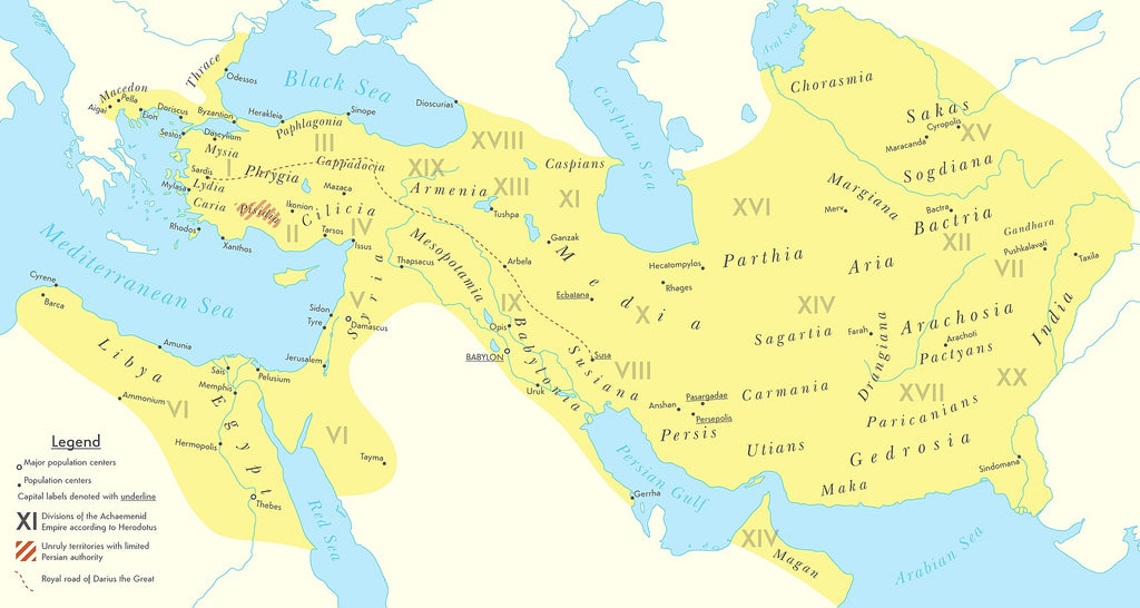 Map of the Achaemenid empire