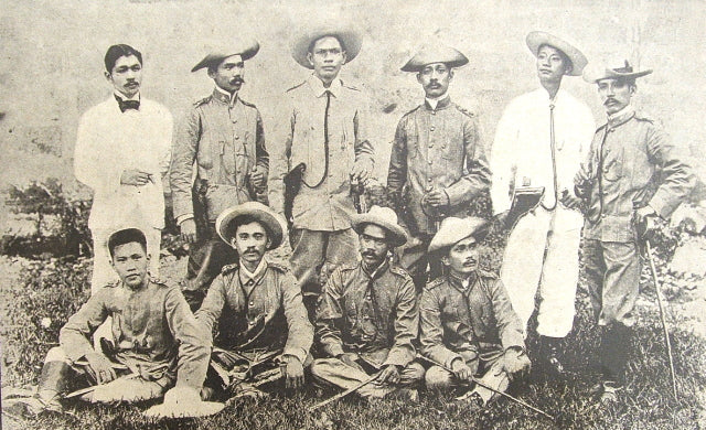 A group of Filipino revolutionary Emilio Aguinaldo's aides during the Philippine-American War