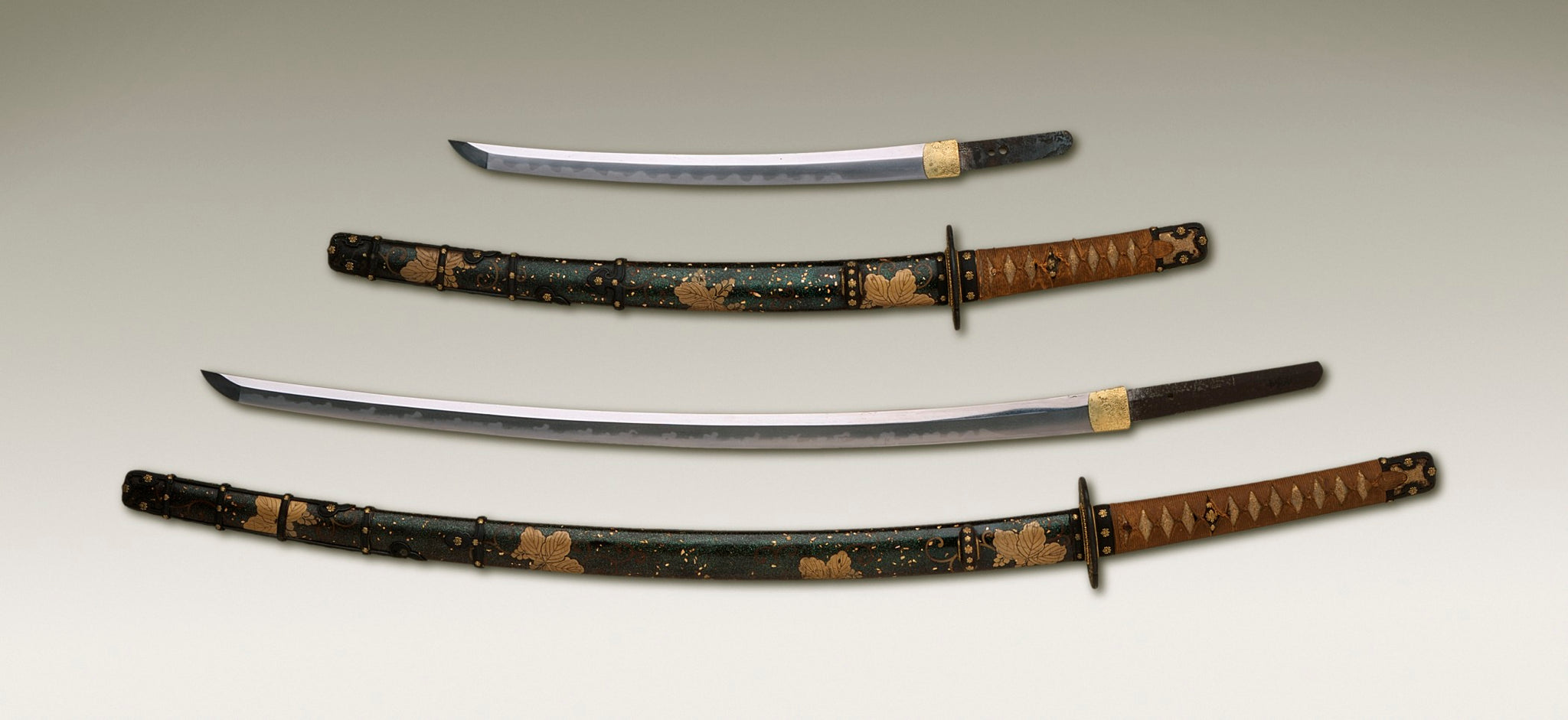 Katana and Wakizashi sword comparison