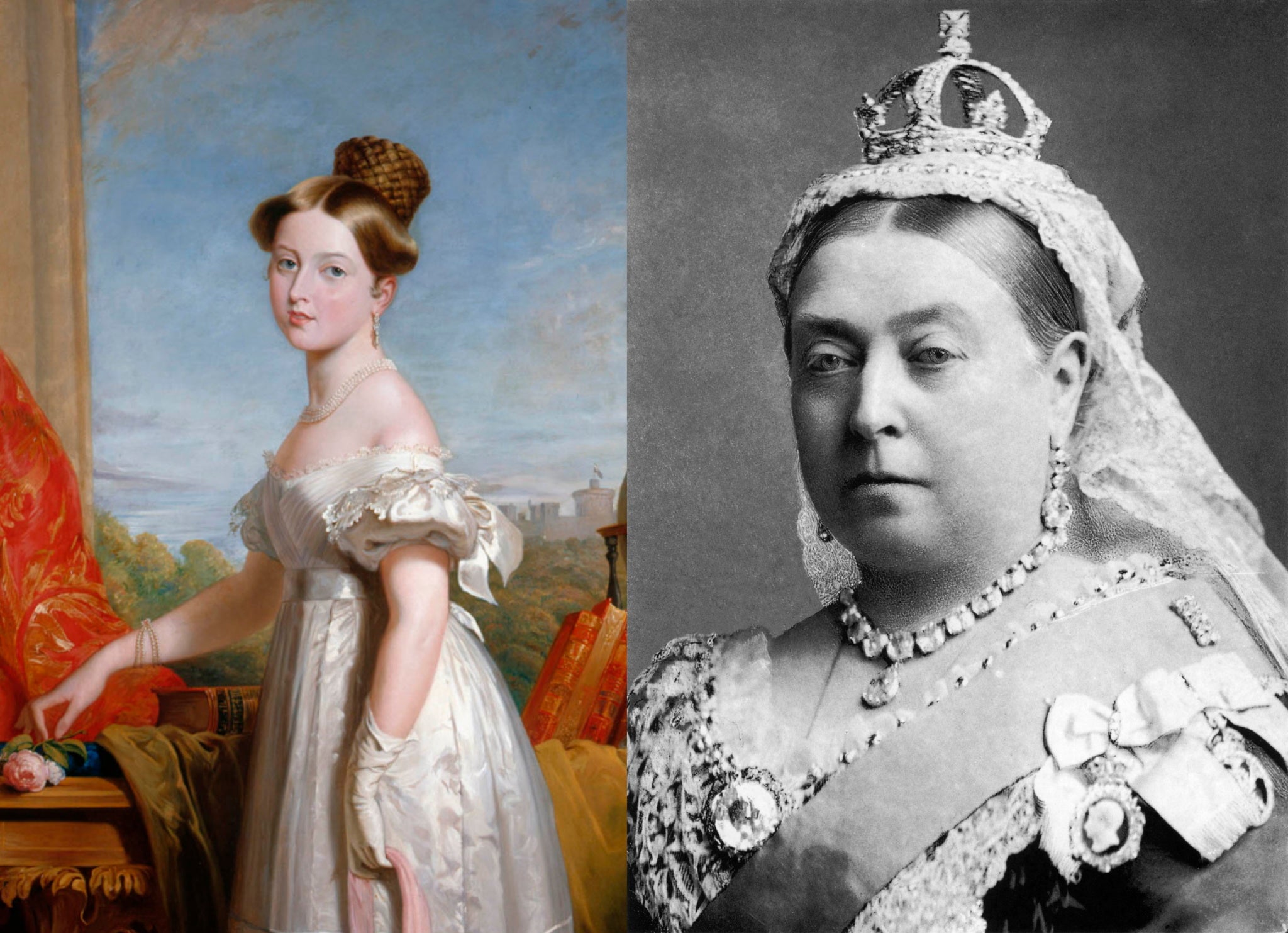 Queen Victoria, young and old