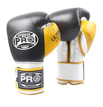 Pro Boxing® Ultimate Hook and Loop Boxing Gloves – Black/White – Pro Boxing  Supplies
