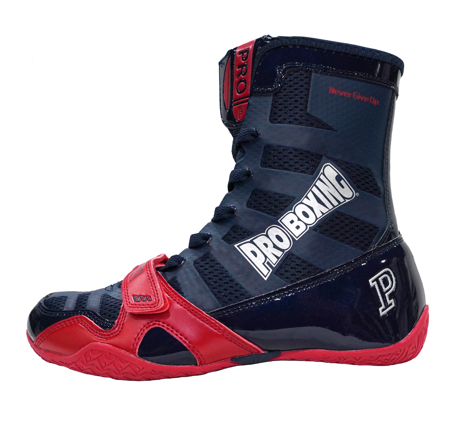 Pro Boxing® Hyper Flex Boxing Shoes - Navy Blue/Red/White – Pro Boxing ...