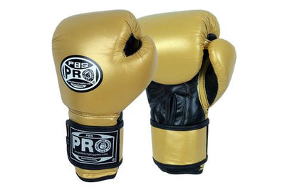 PRO Boxing Professional Hook-N-Loop Boxing Gloves Metallic R