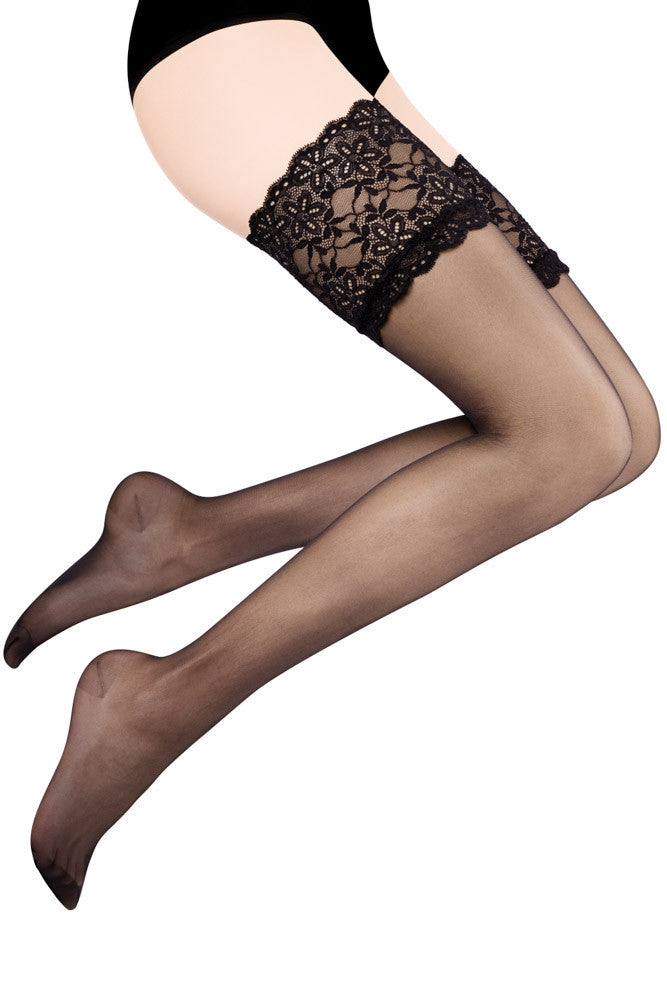 Lace Hosiery Tagged Hold Ups Mayfair Stockings