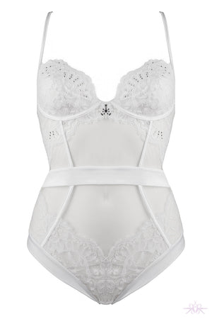 Prelude Marlene White Bodysuit at Mayfair Stockings White Lingerie