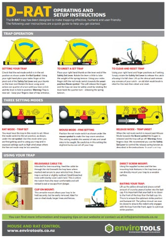 D-Rat multi rodent trap operating instructions