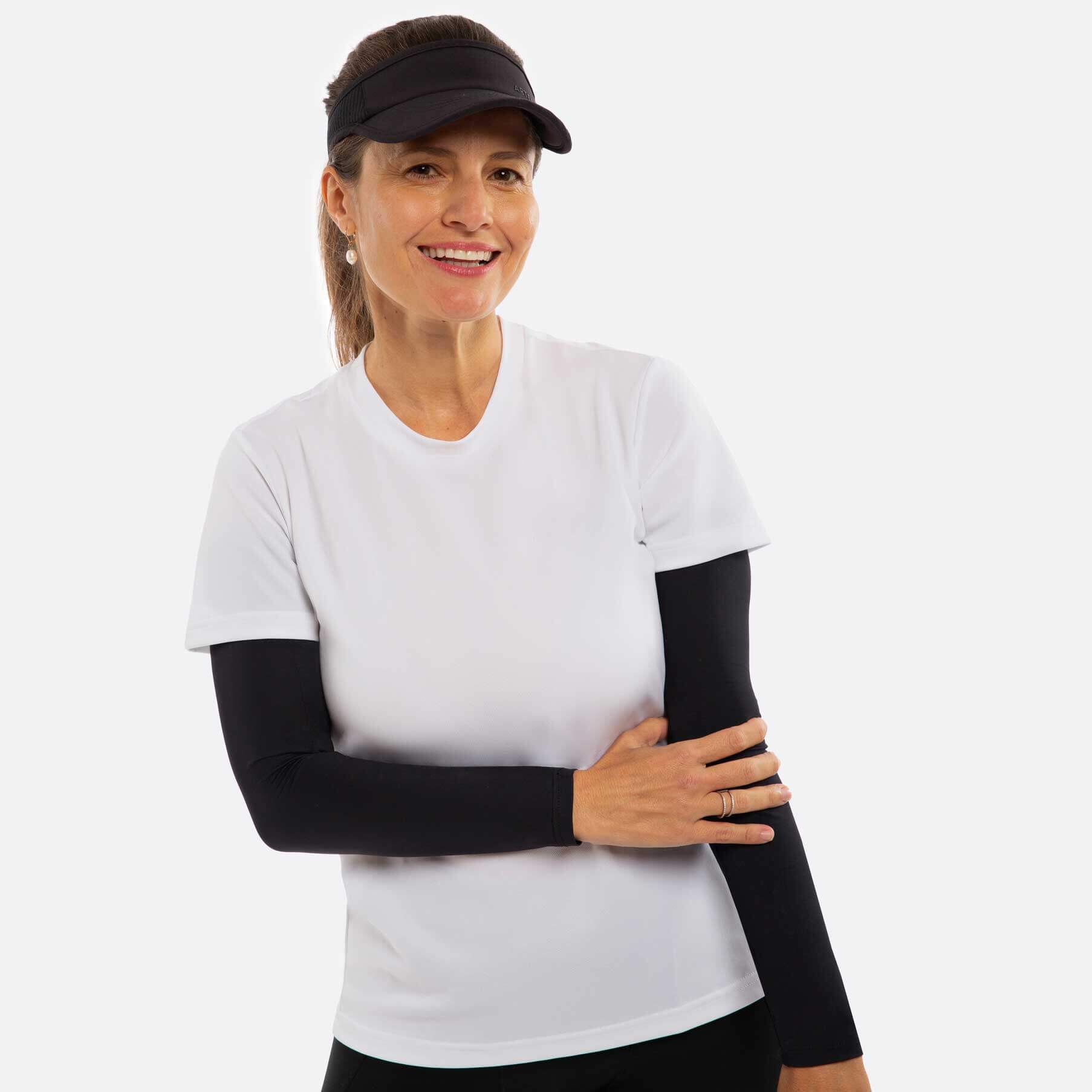 Black Arm Sleeves – Women - Sun Protection UV Arm Sleeves | Crazy Arms ...