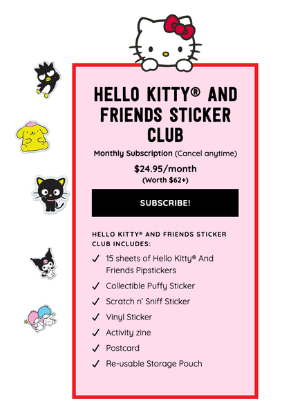 What's Included in the Hello Kitty Sub - 15 stickers and more.
