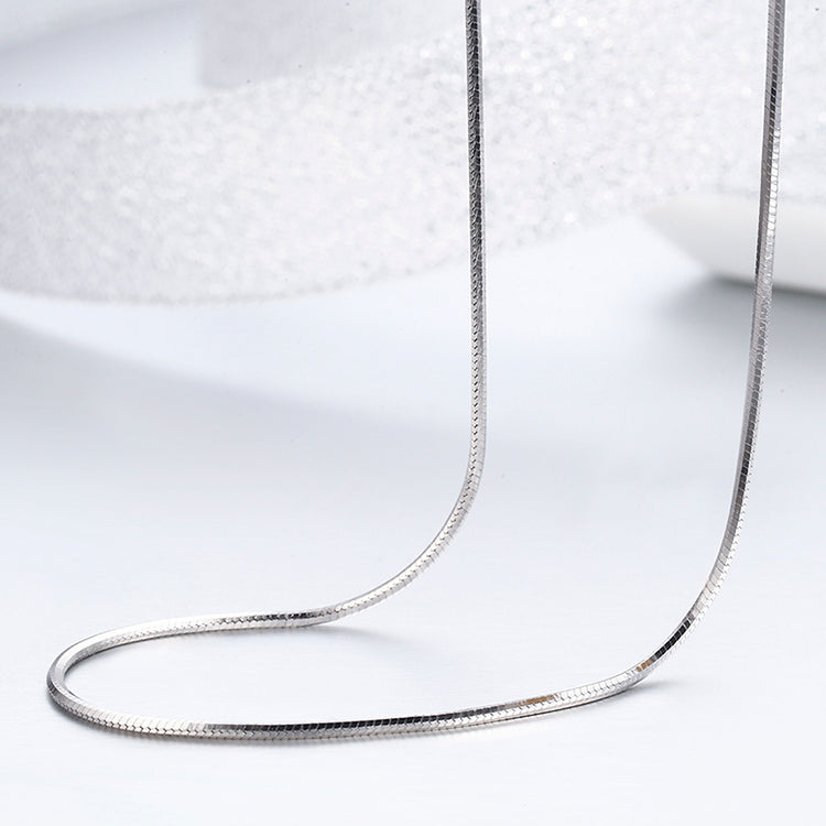 thin silver necklace chain