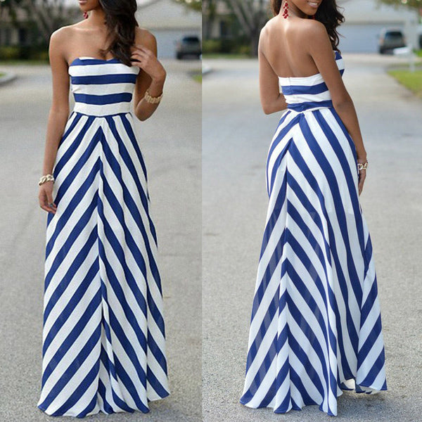 strapless summer maxi dresses